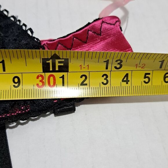 Body Rage Intimates Sexy Bodysuit Mesh Vixen Whimsygoth Lace Trim Large Pink/Bla - Picture 10 of 15